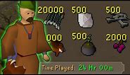 How Far can 50M get a Brand New Account in Only 24 Hours? [OSRS]