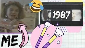 Real 1980s Makeup Tutorial 💖 Old Video (1987) Retro Home Movie