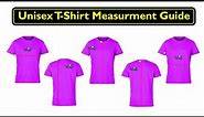 Unisex T-Shirt Measurements & Size Chart Guide