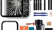 Compatible with Apple Watch SE 40 mm Screen Replacement - Front LCD Glass Lens Replacement Watch Screen Repair Kit & Watch Glass Repair(No LCD Screen and Touch Digitizer)