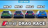 Audi RS6 generations DRAG RACE