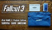 Fallout 3 iPod Nano / PAX Pocket Edition Survival Guide / Speech Launch Shirt Unboxing & Overview