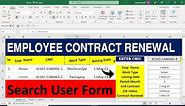 Employee contract renewal schedule excel || hr excel templates