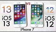 iPHONE 7: iOS 13 Vs iOS 12! (Comparison) (Review)