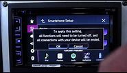 How to get to your smartphone settings on your Pioneer touch screen radio
