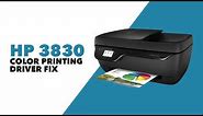 HP 3830 Color Printing Fix