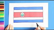 How to draw the National Flag of Costa Rica