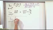 Lesson 12 - Left Hand And Right Hand Limits, Part 2 (Calculus 1)