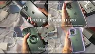 ✨Unboxing IPhone 11 pro 64 GB ✨ Midnight Green ✨ 2023 ✨ Case Aesthetic✨