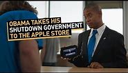Obama Takes His Shutdown Government to the Apple Store