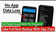 How To Take Full Rom Backup Using Custom Recovery.Backup Complete Rom & App Data Using TWRP Recovery
