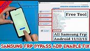 All Samsung Frp Bypass New Tool 2023 || Samsung Frp Unlock Android 11 12 13 Fix Adb Enable