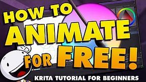 How To Animate in Krita for Beginners - FREE ANIMATION SOFTWARE!