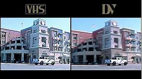 VHS vs. DV camcorder demo