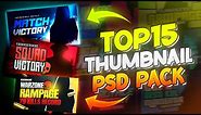 Top 15 Best Gaming Thumbnail Template Fully Editable PSD | Photoshop Thumbnail Template