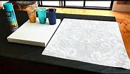 WOW STYLISH! Acrylic Paint over Wallpaper Canvas! DIY Canvas Idea for that extra WOW! Fluid Art