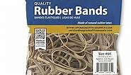 Upgrade Office Supply UPG22464 Rubber Bands, Size #64 (3-1/2" x 1/4") Natural Crepe, Made in USA (1 Pound Bag)