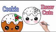 How To Draw A Cute COOKIE Clipart,To Draw step by step, DL cute things