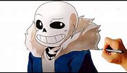 How to draw Sans from Undertale easy step by step drawing