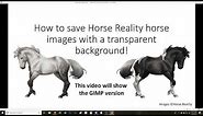 Horse Reality - Horse Images with Transparent Backgrounds using GIMP