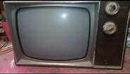 test and repair of 1970s 12" zenith hybrid black and white TV.