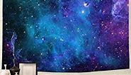 Lahasbja Galaxy Tapestry Blue Starry Sky Tapestry Universe Space Tapestry Wall Hanging Psychedelic Tapestry Mysterious Nebula Stars Wall Tapestry for Living Room Dorm (XL/70.8" × 92.5", Blue Galaxy)