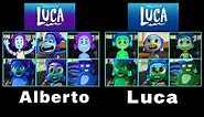 LUCA Sea Monsters and ALBERTO Uh Meow All Designs Compilation Side-By-Side Comparison 2