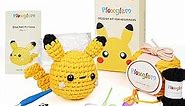 PLOXGLEM Beginner Crochet Kit for Adults & Kids: Complete Crochet Starter Kit for Adults with Easy to Crochet Yarn and Crochet Hook Step-by-Step Video Tutorials-Adorable Pika Doll