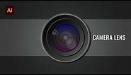 How to create CAMERA LENS | Vector lens camera In Adobe Illustrator Tutorial [HD]