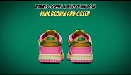 Parris Goebel x Nike Dunk Low Pink Brown and Green
