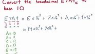 Hexadecimal to Base 10