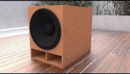 EASY TO DIY 18 Inch Subwoofer BOX Plan 35Hz Tuned