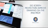 Drawing with tempered glass screen protectors on the iPad