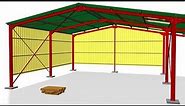 Steel Structure Assembly - with Walls and Canopy