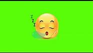 Green Screen Sleeping Emoji #Sleeping #emoji