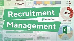 AMAZING Recruitment Management Excel Template and Dashboard
