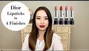 Dior Lipsticks New Formula Review | Preview of LE Sakura Quint