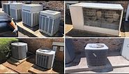 Vintage General Electric and Lennox, 2005 Heil, & Trane XR11 Central Air Conditioners