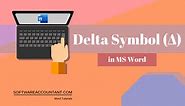 How to Type the Delta Symbol (Δ) in Word/Excel - Software Accountant