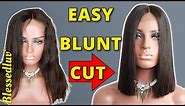 DIY| Secret to Cutting the Perfect Blunt Cut on Wigs Everytime!
