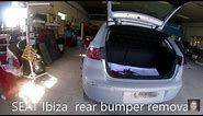 SEAT Ibiza rear bumper removal