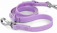 Waterproof Dog Leash: Standard Dog leashes with 2 Hooks for Walking, Adjustable Lengths for Traffic Control Safety, Durable and Odor Proof, for Medium Large Dogs (Lilac,M)