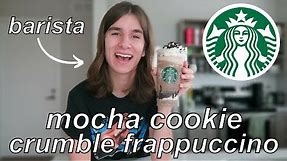 How To Make A Starbucks Mocha Cookie Crumble Frappuccino At Home // by a barista