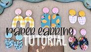 Paper earring tutorial (with echo park oh happy day paper )