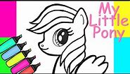 How To Color My Little Pony Rainbow Dash,Coloring video for Kids