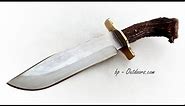 Custom Knife Making - Stag Handle Bowie Knives - 9 inch 5160 Blade Stock