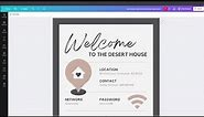 Templateau Airbnb Welcome Sign Tutorial