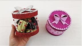 DIY - Valentine's Day Gift Box Plastic Bottle and Glitter Foam - Gift box ideas