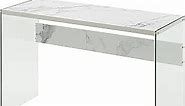 Convenience Concepts SoHo Console Table/Desk, Faux White Marble