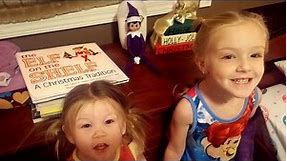 Purple Elf on the Shelf - Visit Santa and Name our Elf - Sparkles Day 1